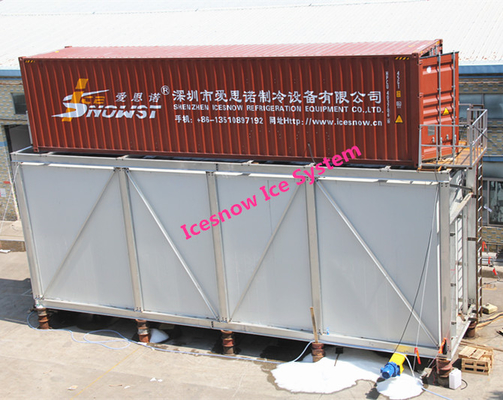 30T Containerized завод машины льда хлопь для конкретной системы охлаждения